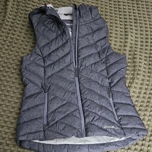 Eddie Bauer Gray Quilted Vest